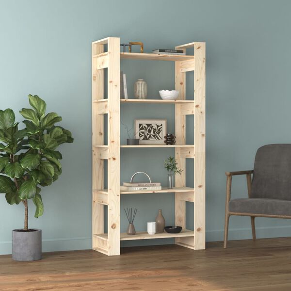 vidaXL Book Cabinet/Room Divider 80x35x160 cm Solid Wood