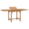 vidaXL Garden Table | Warm Teak Brown | Solid Teak Wood | Medium | Extendable