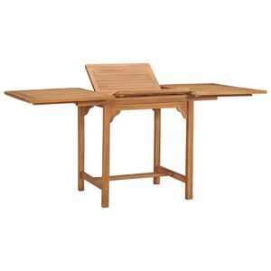 vidaXL Garden Table | Warm Teak Brown | Solid Teak Wood | Medium | Extendable