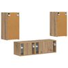 vidaXL TV Wall Cabinet Set 4 pcs Artisan Oak Engineered Wood
