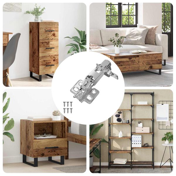 vidaXL Hinge 12 pcs Nickel 139 x 64.1 x 10 mm Iron