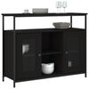 vidaXL Sideboard Black 100x35x80 cm Engineered Wood
