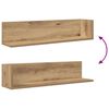 vidaXL Wall Shelves 2 pcs Artisan Oak 75x16.5x16.5 cm Engineered Wood