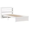 vidaXL Bed Frame with Headboard without Mattress White 90x200 cm