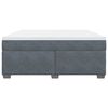 vidaXL Box Spring Bed with Mattress Dark Grey 180x200 cm Velvet