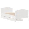 vidaXL Bed Frame without Mattress White 100x200 cm Solid Wood Pine