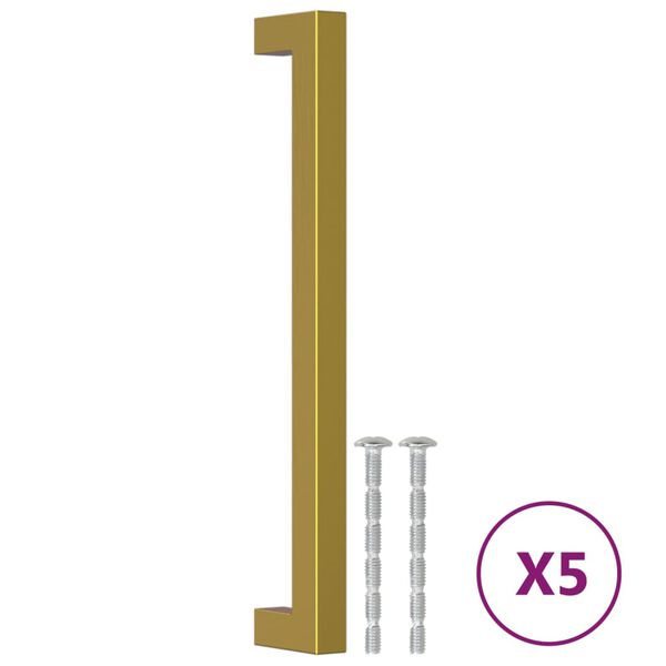 vidaXL Cabinet Handles 5 pcs Gold 192 mm Stainless Steel