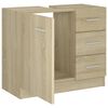 vidaXL Sink Cabinet Sonoma Oak 63x30x54 cm Engineered Wood