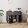 vidaXL Sideboard Grey 100x40x75 cm Solid Wood Pine