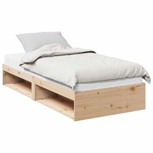 vidaXL Day Bed with Mattress 80x200 cm Solid Wood Pine
