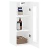 vidaXL Wall Mounted Cabinet High Gloss White 34.5x34x90 cm