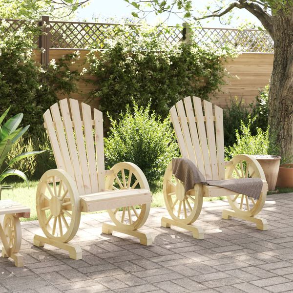 vidaXL Garden Adirondack Chairs 2 pcs Solid Wood Fir