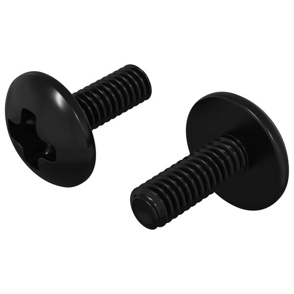 vidaXL Sleeve Screws 2 pcs Black M4 x 10 mm Steel