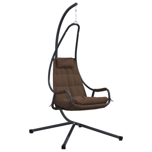 vidaXL Hanging Egg Chair Folding Coffee 94 x 107 x 196.5 cm Steel