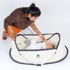 DERYAN Pop-up Travel Cot Infant Baby with Mosquito Net Cream