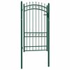 vidaXL Fence Gate "EMMEN" with Spikes Steel 103x134,5 cm Green