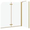 vidaXL Shower Enclosure Gold 120 x 68 x 130 cm ESG Glass and Aluminium
