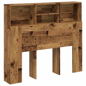 vidaXL Headboard Cabinet Old Wood 120x19x103,5 cm Engineered Wood