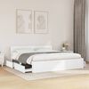 vidaXL Bed Frame with Headboard without Mattress White 200x200 cm