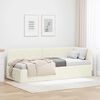 vidaXL Corner Bed Frame with Headboard Cream 80 x 200 cm Velvet