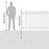 vidaXL Spike Arch Fence Black 200 x 166 cm Powder-Coated Steel