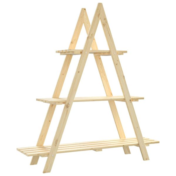vidaXL Flower Rack 101x23x110 cm Solid Wood Pine