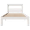 vidaXL Bed Frame with Headboard without Mattress White 90x200 cm