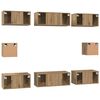 vidaXL TV Cabinet Set Wall-mounted 8 pcs Artisan Oak Engineered Wood