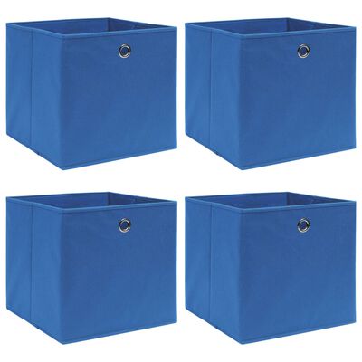 vidaXL Storage Boxes 4 pcs Blue 32x32x32 cm Fabric