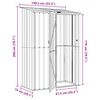 vidaXL Garden Sheds Brown 140.5 x 74 x 200 cm Metal
