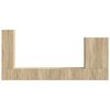 vidaXL TV Wall Cabinet Set Wall-mounted 6 pcs Sonoma Oak