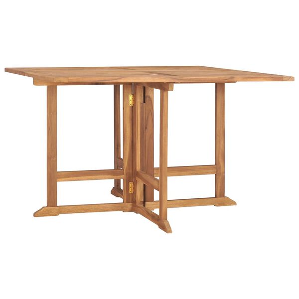 vidaXL Folding Garden Dining Table 110x110x75 cm Solid Wood Teak