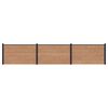 vidaXL Fence Panel 3 pcs WPC and Aluminium Brown