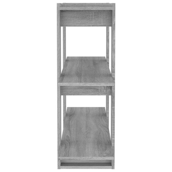 vidaXL Book Cabinet/Room Divider Grey Sonoma 100x30x87 cm