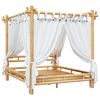 vidaXL Canopy Bed without Mattress 160x200cm Bamboo