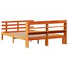 vidaXL Bed Frame with Headboard without Mattress Wax Brown 150x200 cm King Size