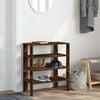 vidaXL Shoe Rack Smoked Oak 61x32x70 cm Engineered Wood