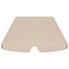 vidaXL Replacement Canopy for Garden Swing Beige 188/168x145/110 cm