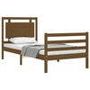 vidaXL Bed Frame without Mattress Honey Brown Single Solid Wood
