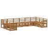 vidaXL Sectional Sofa Set 7 pcs Natural Solid Acacia Wood