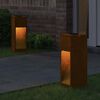 vidaXL Solar Led Pathway Light 2 pcs Corten Steel Corten Steel