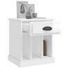 vidaXL Bedside Cabinet High Gloss White 43x36x50 cm