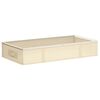vidaXL Storage Box with Transparent Top Window Cream 90 x 48 x 15 cm