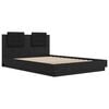 vidaXL Bed Frame with Headboard Black Oak 150 x 200 cm Engineered Wood