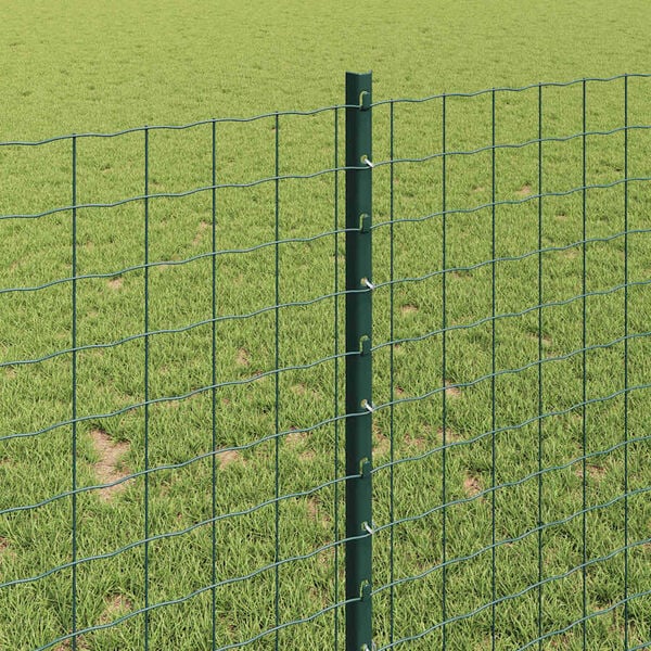vidaXL Fence Post 5 pcs Green 140 cm Steel