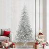 vidaXL Christmas Tree with 300 LEDs with Stand Silver 240 cm PET