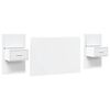 vidaXL Bed Headboard with Cabinets White 120 cm Engineered Wood