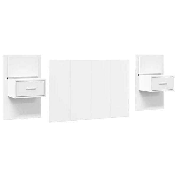 vidaXL Bed Headboard with Cabinets White 120 cm Engineered Wood