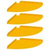 vidaXL Floating Shelf with Shelf 4 pcs Mustard Yellow 30 x 30 x 2 cm