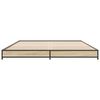 vidaXL Bed Frame without Mattress Sonoma Oak 135x190 cm Double